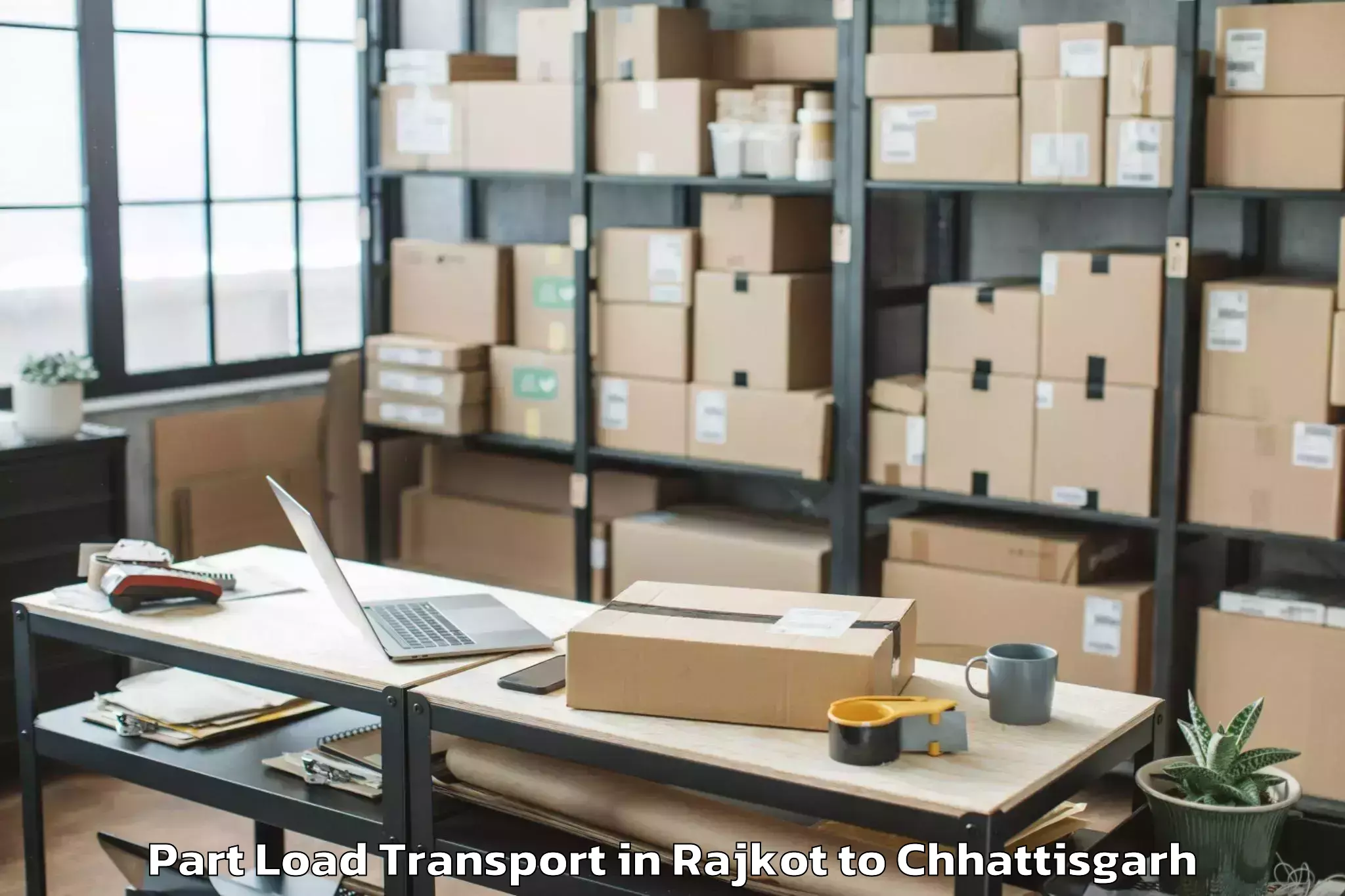 Reliable Rajkot to Pathalgaon Part Load Transport